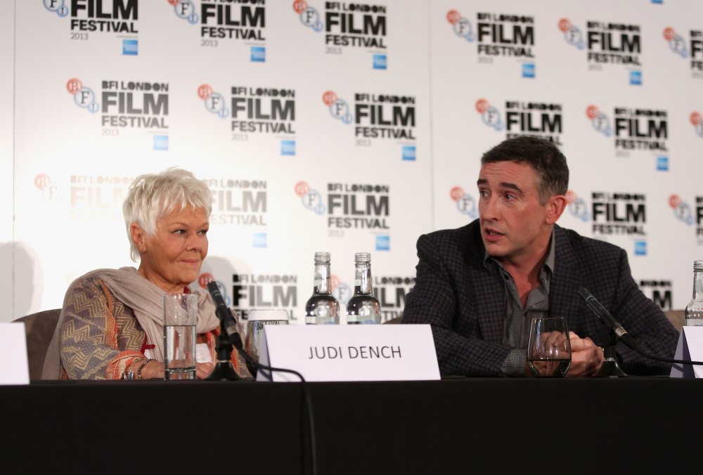 Judi Dench and Steve Coogan at the Philomena (2013) press conference at the 57th BFI London Film Festival.