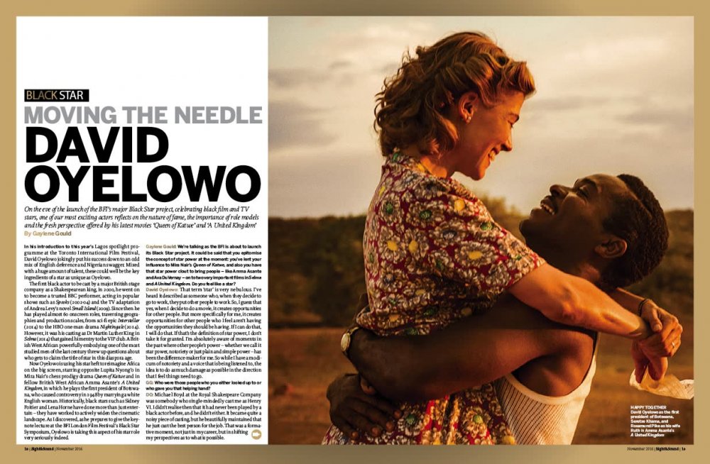 Moving the needle: David Oyelowo