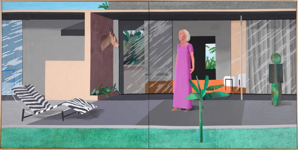 Hockney&#039;s 1966 painting Beverly Hills Housewife