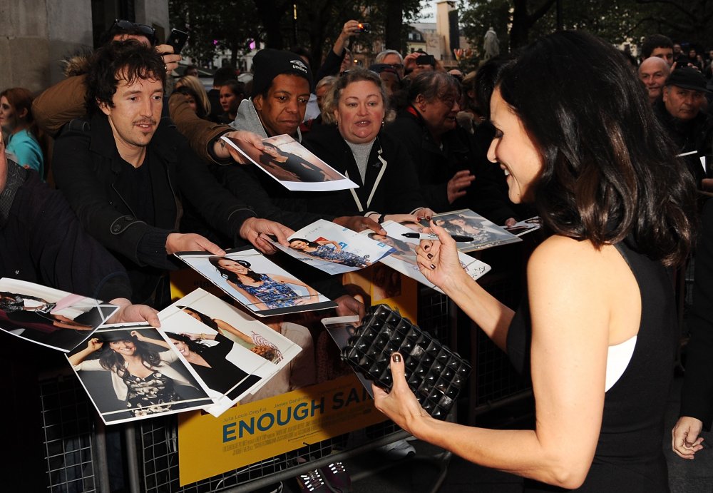 Julia Louis-Dreyfus attends a screening of Enough Said (2013) during the 57th BFI London Film Festival at Odeon West End.