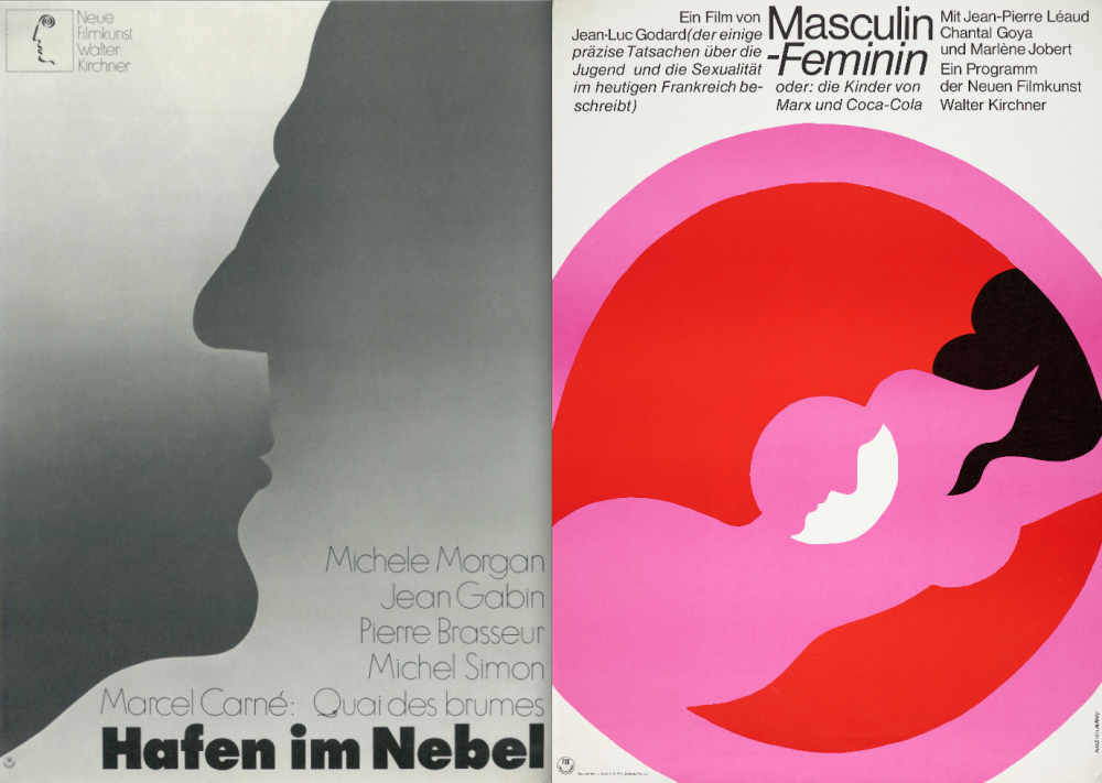 Hillmann&amp;rsquo;s posters for Marcel Carn&amp;eacute;&amp;rsquo;s Le Quai des brumes and Jean-Luc Godard&amp;rsquo;s Masculin F&amp;eacute;minin