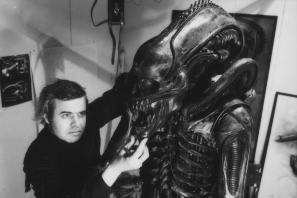 H.R. Giger at work for Alien (1979)