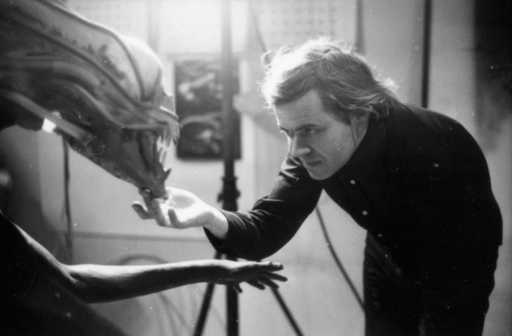 H.R. Giger at work for Alien (1979)
