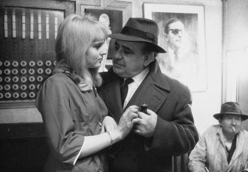 Christa Lang with Akim Tamiroff in Jean-Luc Godard&amp;rsquo;s Alphaville (1965)
