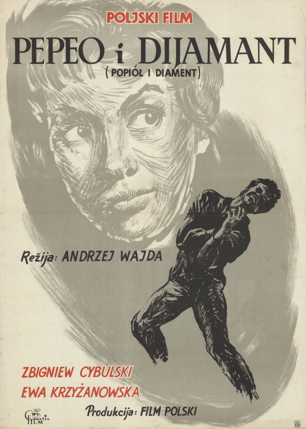 Ashes and Diamonds (1958): Yugoslavian poster