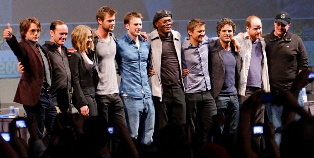 The cast of The Avengers Assemble (2010) assemble at Comic Con