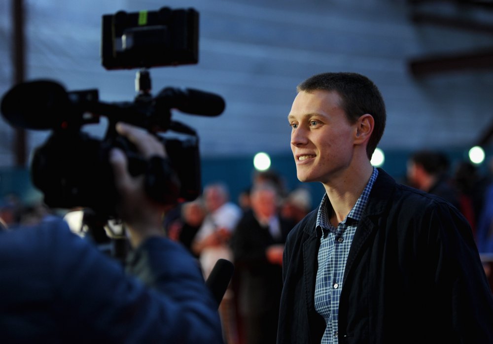 George MacKay on the red carpet for Bypass at the 58th BFI London Film Festival