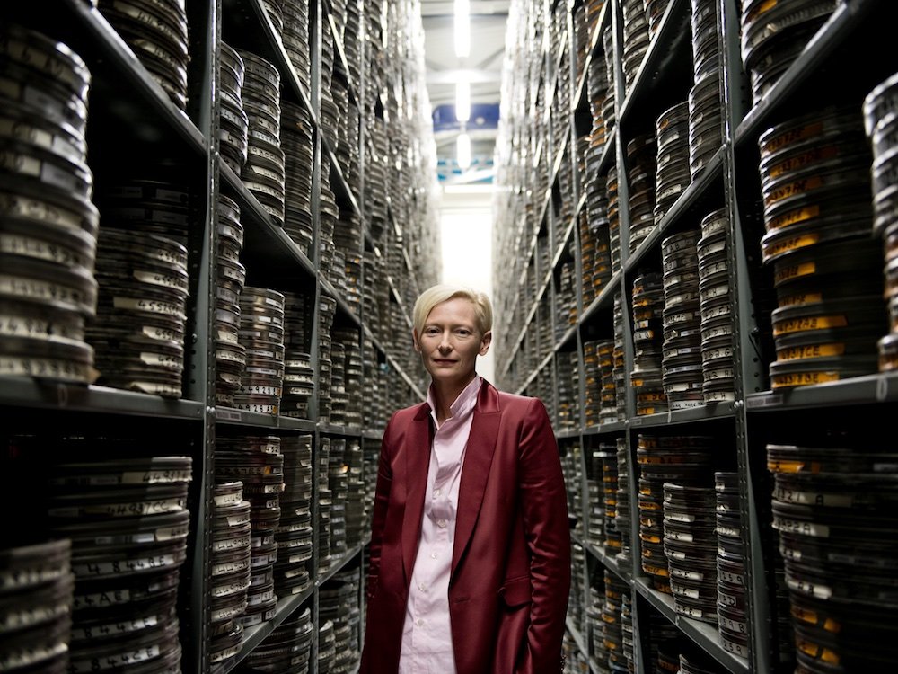 Oscar-winning actor Tilda Swinton, guest speaker at this year’s LUMINOUS gala at the BFI National Archive, August 2017