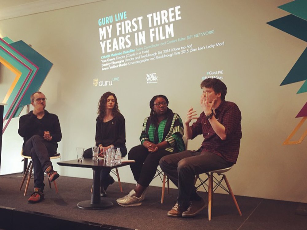 Matimba Kabalika (third right) hosts a BFI NETWORK panel at BAFTA Guru Live 2016
