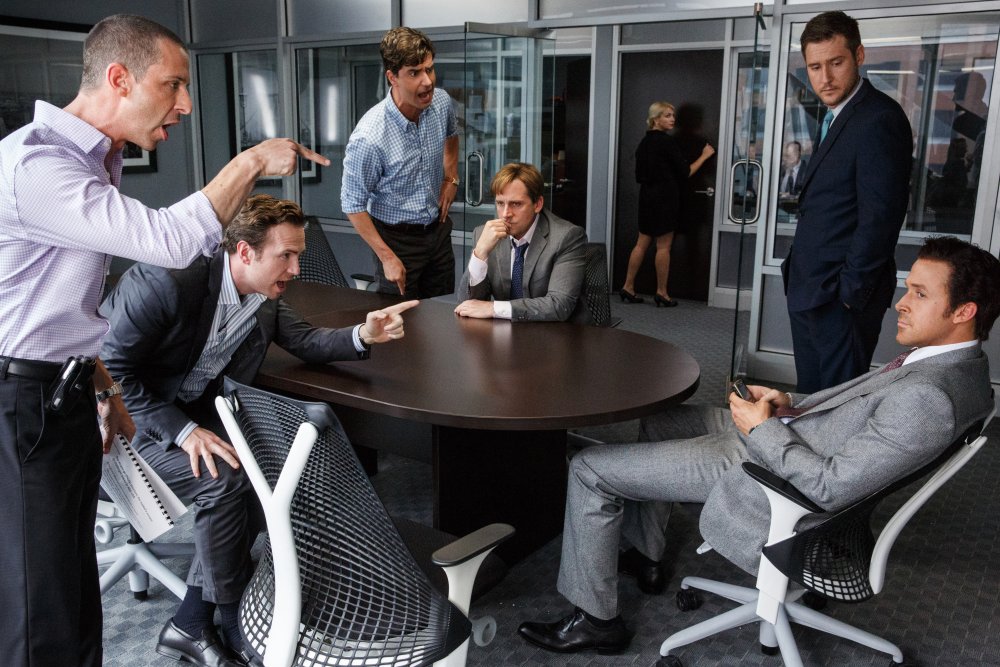 A tempest around the boardroom table of Steve Carell&amp;#8217;s hedge-fund manager Mark Baum