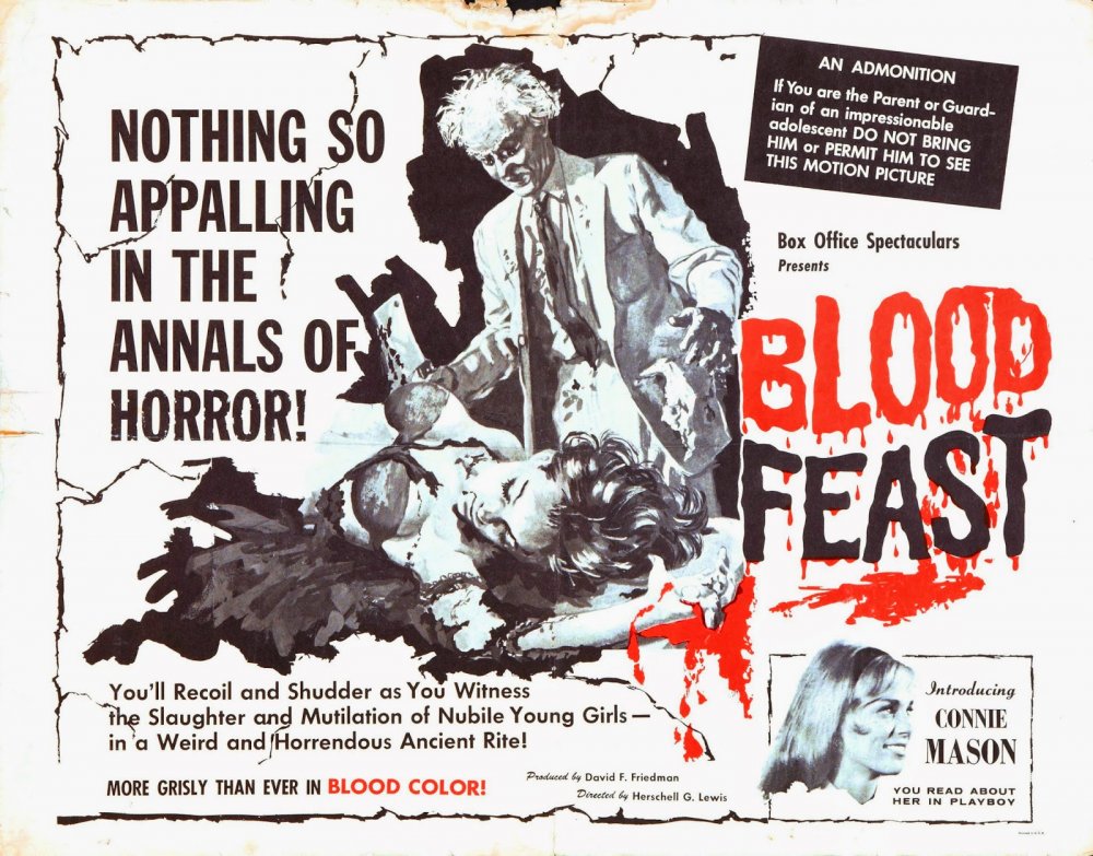 The quad poster for Blood Feast (1963)