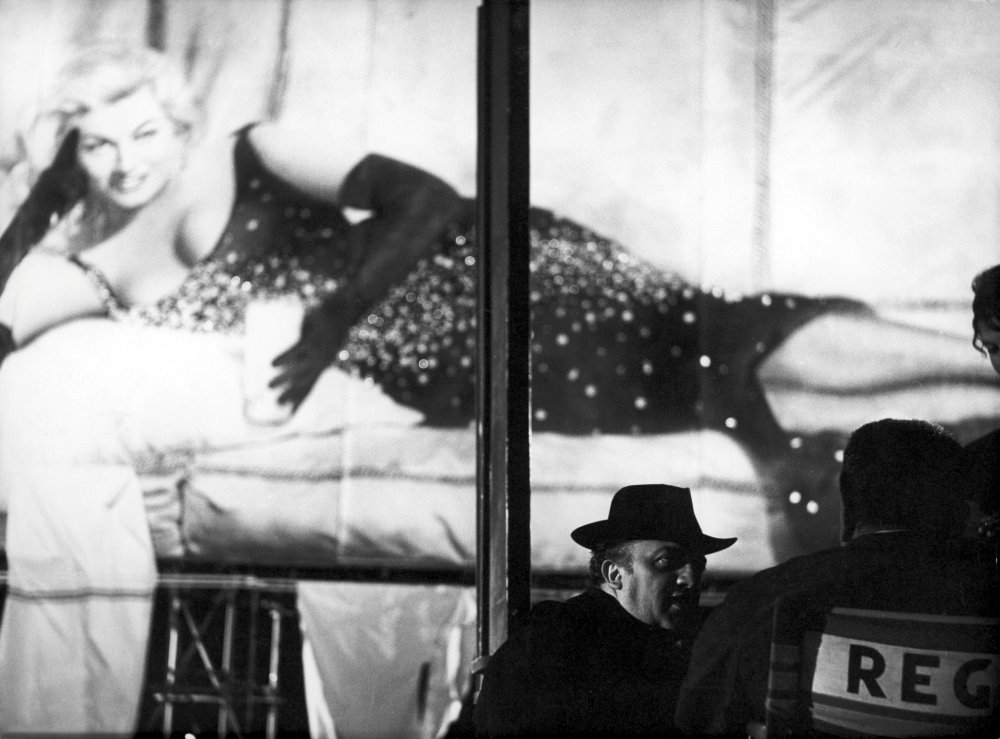 Federico Fellini directing his segment of the portmanteau film Boccaccio 70 (1962)