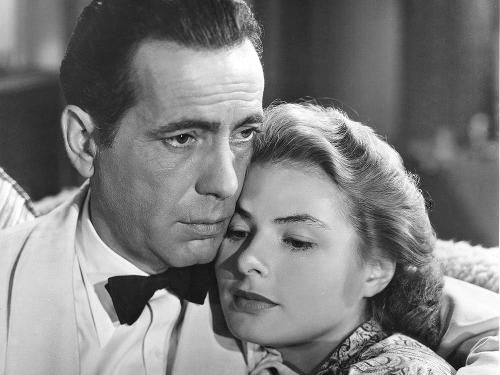 Bogart and Ingrid Bergman in Casablanca (1942)