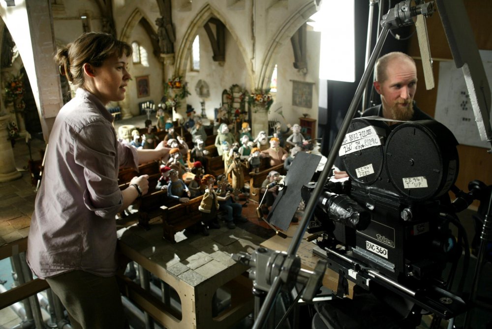 Behind the scenes on the set of The Curse of the Were-Rabbit (2005)