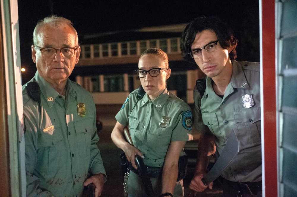 Bill Murray as Chief Cliff Robertson, Chlo&amp;euml; Sevigny as Officer Minerva Morrison and Adam Driver as Office Ronald Peterson in The Dead Don&amp;rsquo;t Die