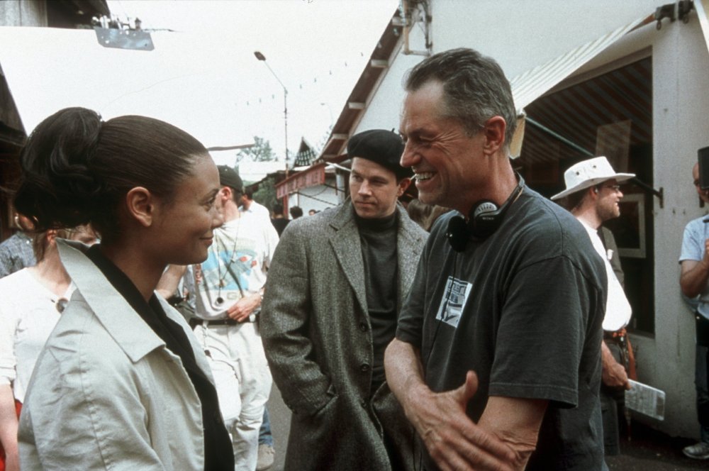 Thandie Newton with Demme on the set of The Trouble with Charlie (2002)