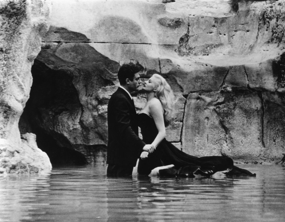 Mastroianni with Anita Ekberg in La dolce vita (1960)
