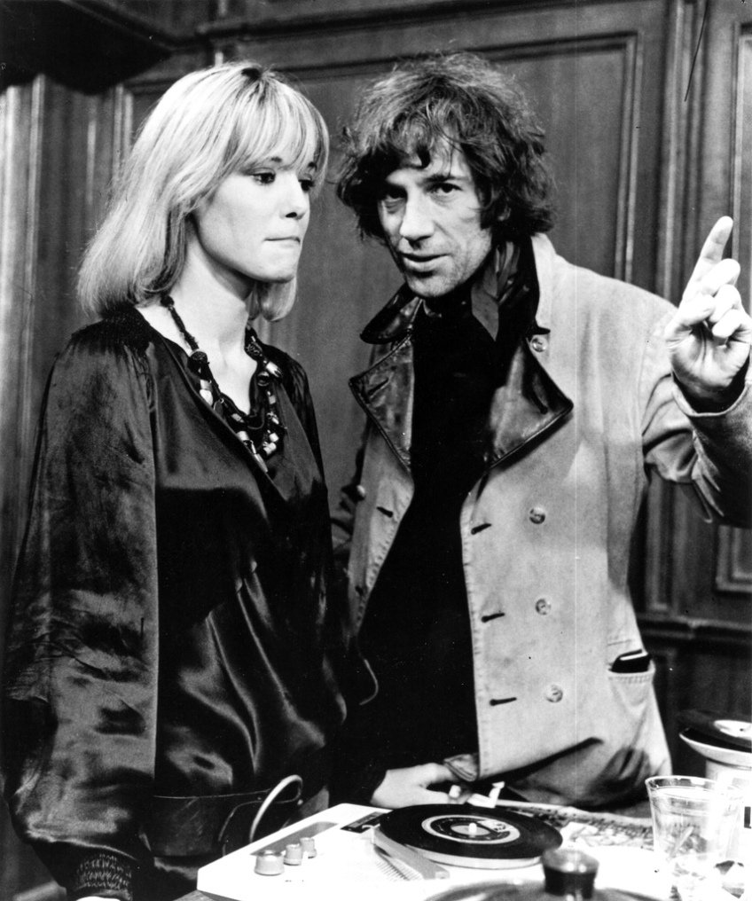 Anita Pallenberg and Donald Cammell on the set of Peformance (1970)