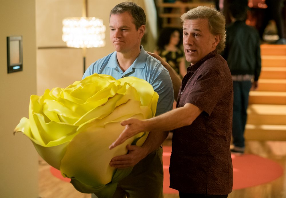 Matt Damon as Paul Safranek and Christoph Waltz as Dusan Mirkovic in Downsizing