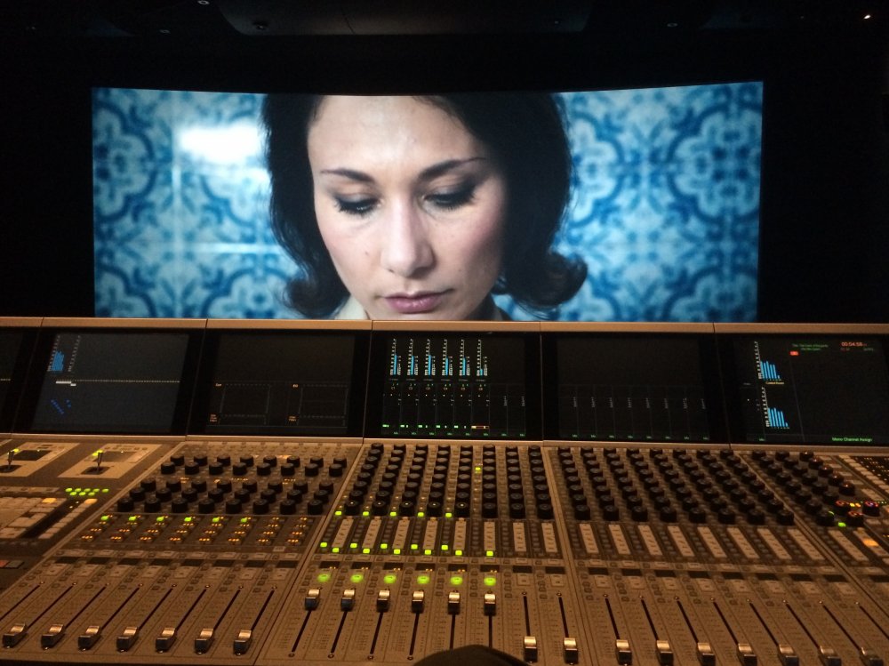 Chiara D&amp;#8217;Anna on screen as Evelyn during the colour grading of Peter Strickland&amp;#8217;s The Duke of Burgundy (2014). The film was graded by Greg Fisher at Company 3 London