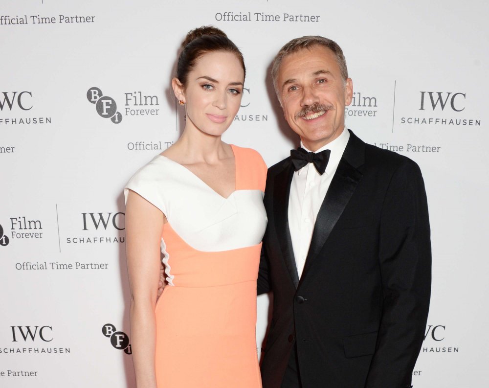 Emily Blunt and Christoph Waltz attend the BFI London Film Festival IWC Gala Dinner