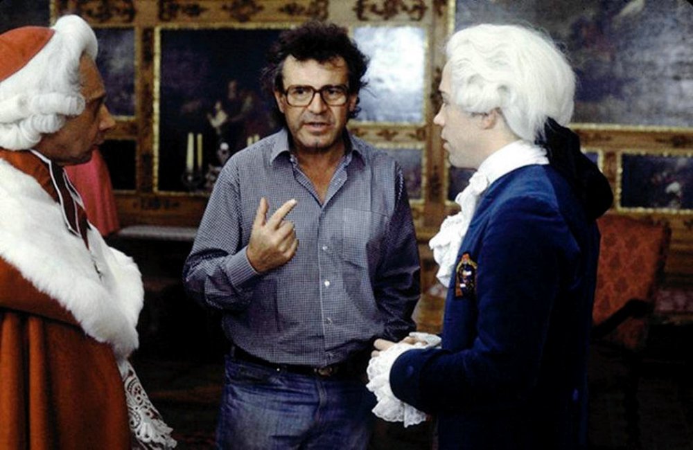 Milos Forman directing Amadeus (1984)