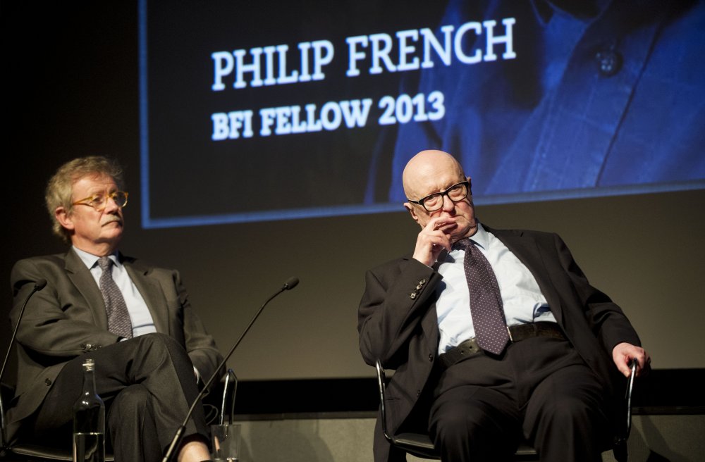 Philip French receiving his BFI Fellowship in 2013 at the BFI Southbank, where he was interviewed by Sir Christopher Frayling