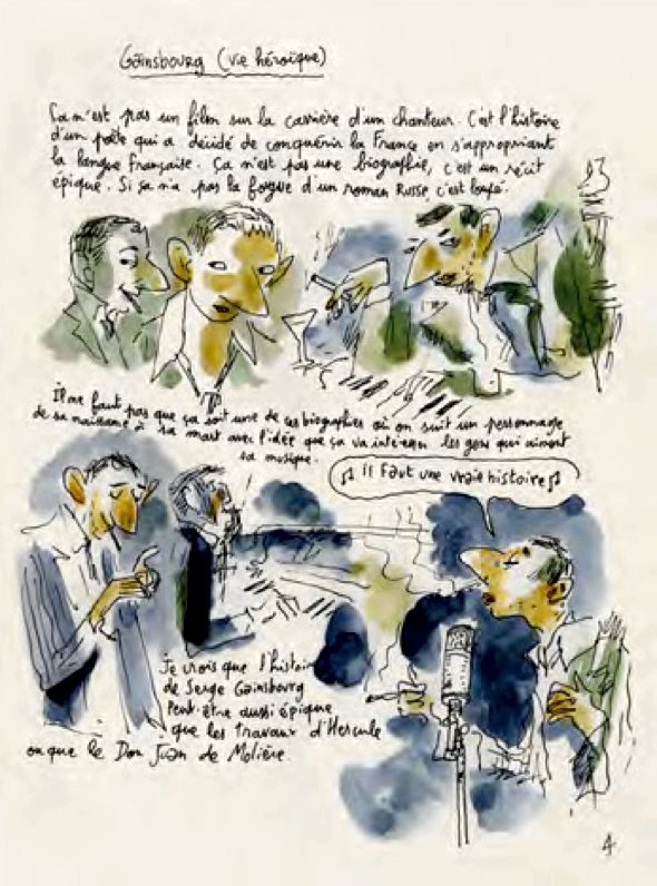 Joann Sfar’s sketches for Gainsbourg