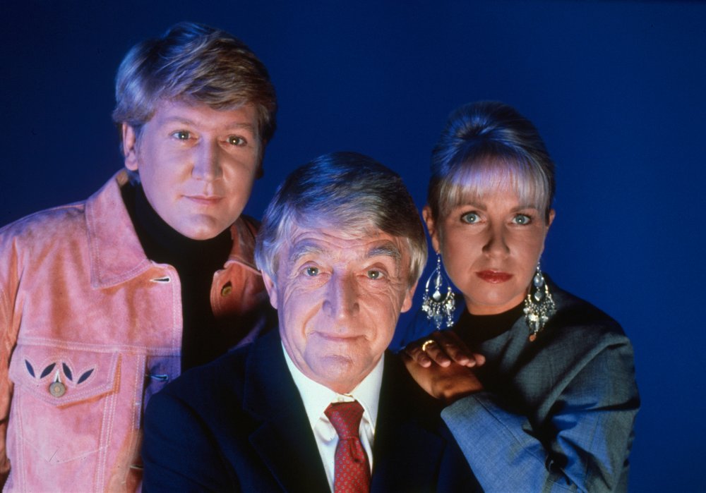 Mike Smith, Michael Parkinson and Sarah Greene in Ghostwatch (1992)