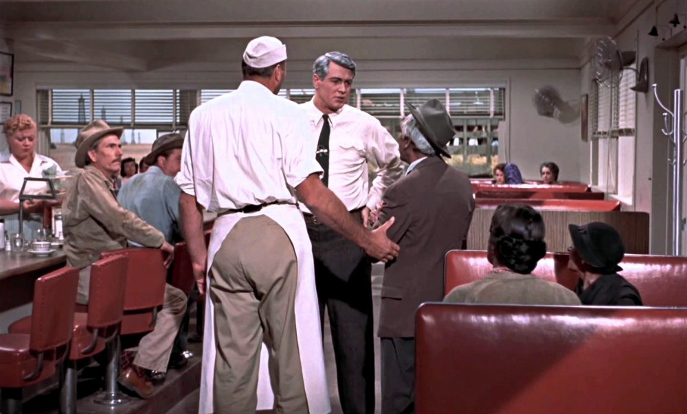 Rock Hudson in Sarge&amp;rsquo;s Place diner in Giant