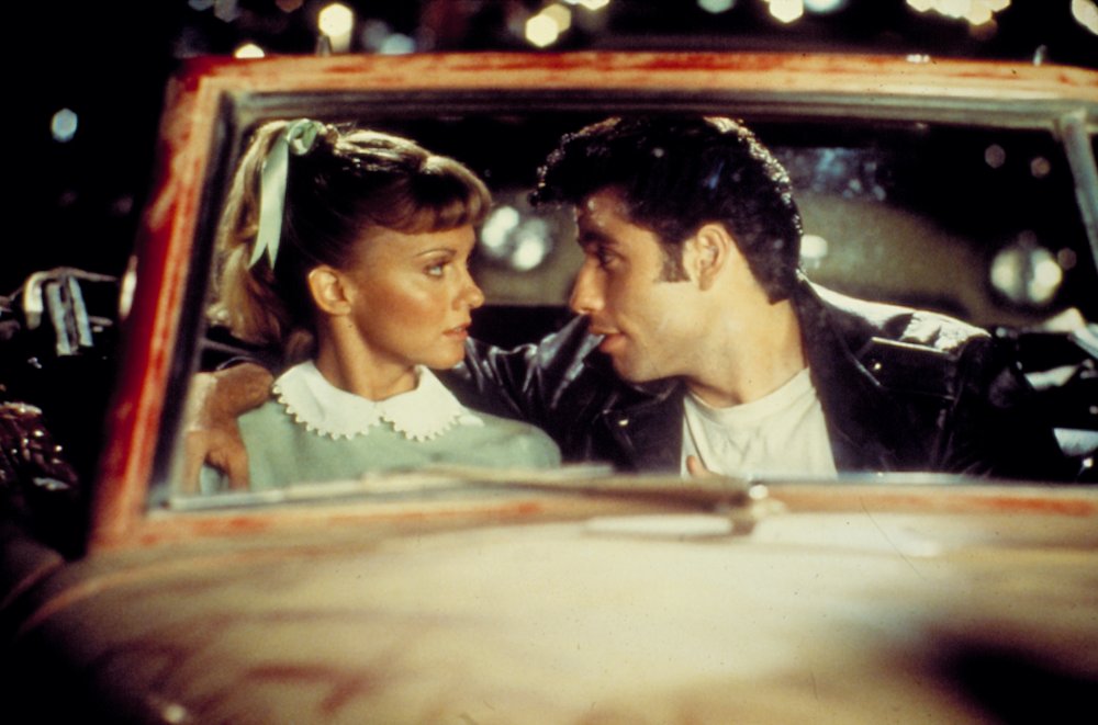 Olivia Newton-John as Sandy and John Travolta as Danny in Grease