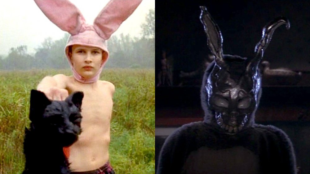 Jacob Sewell as &amp;lsquo;Bunny Boy&amp;rsquo; in Gummo, left; Frank the rabbit in Donnie Darko, right