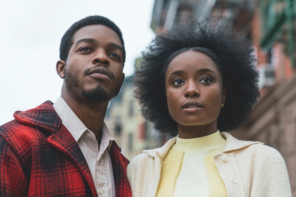 Stephan James with Kiki Layne in If Beale Street Could Talk (2018)