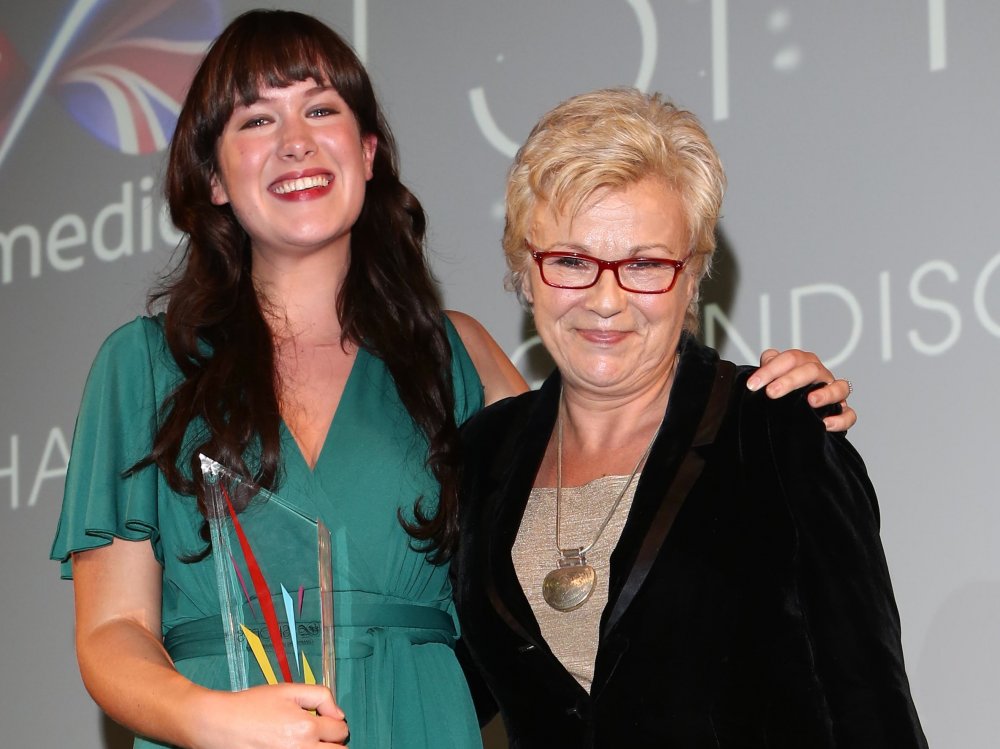 Winner Jennifer Sheridan with Julie Walters