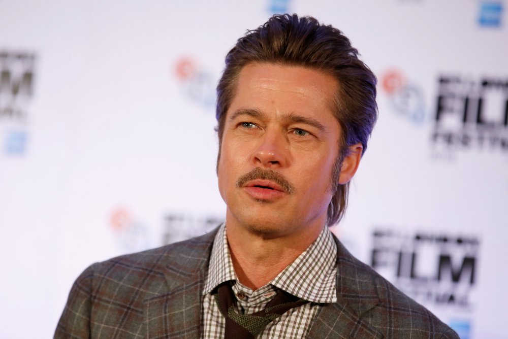 Actor Brad Pitt attends the press conference for Fury during the 58th BFI London Film Festival 