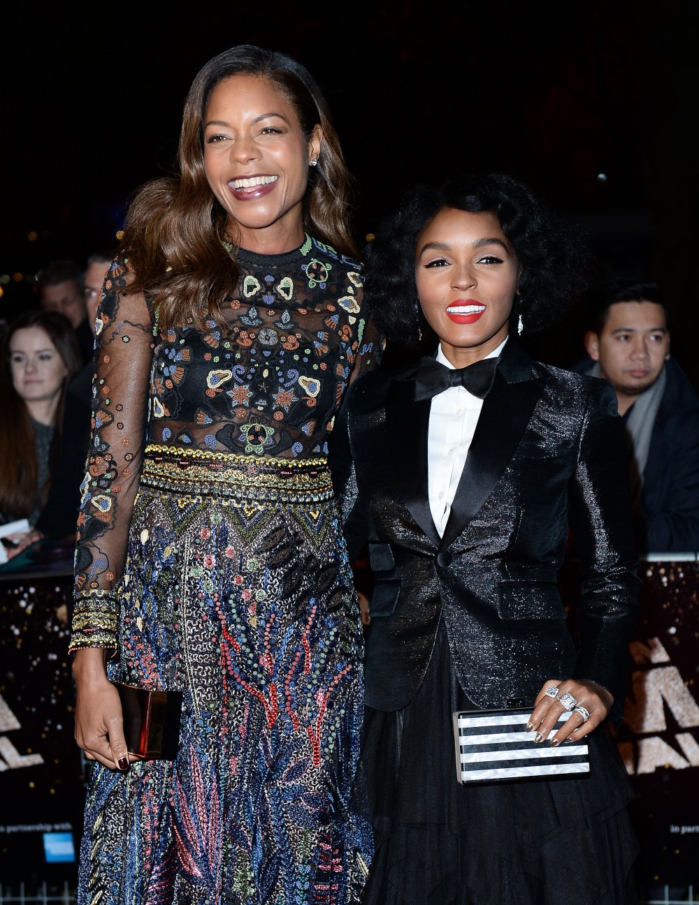 Naomie Harris and Janelle Monáe at the European premiere of Moonlight
