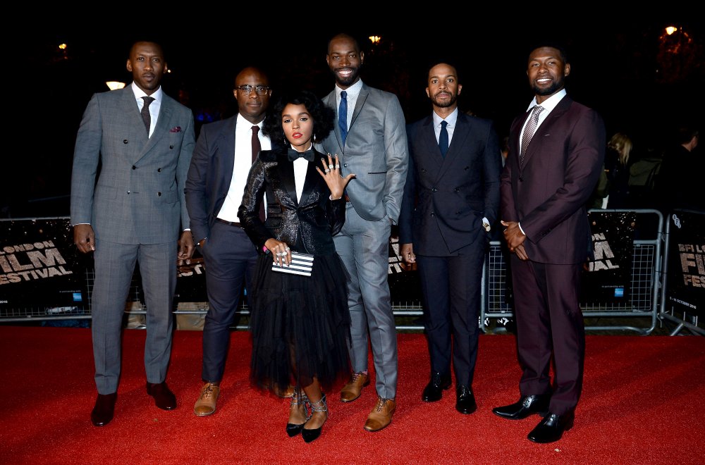 Mahershala Ali, Barry Jenkins, Janelle Monáe, Tarell Alvin McCraney, Andre Holland and Trevante Rhodes at the European premiere of Moonlight
