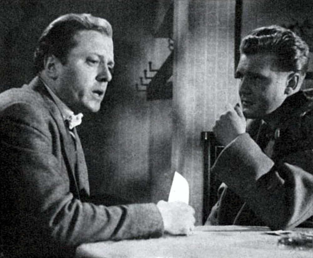 Richard Attenborough and Donald Houston in The Man Upstairs, one of the few small-scale British productions of recent years which has risked originality. The film&amp;#8217;s press was very good; its box-office returns, reportedly, were not