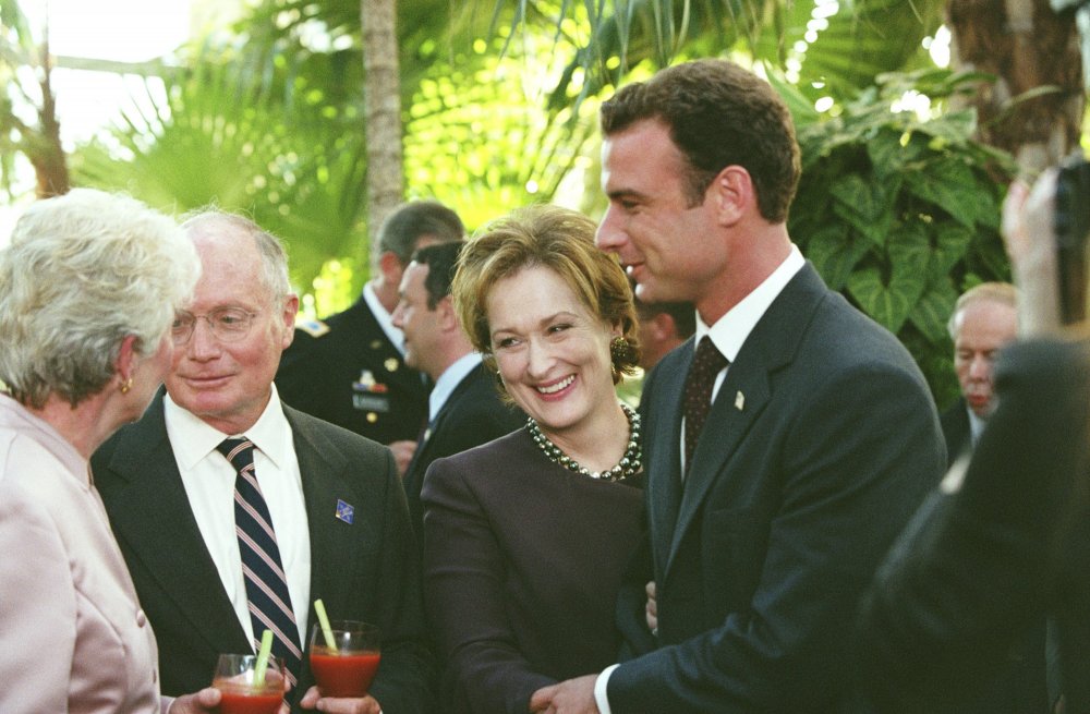 Meryl Streep and Liev Schrieber as war hero and vice presidential candidate Raymond Shaw