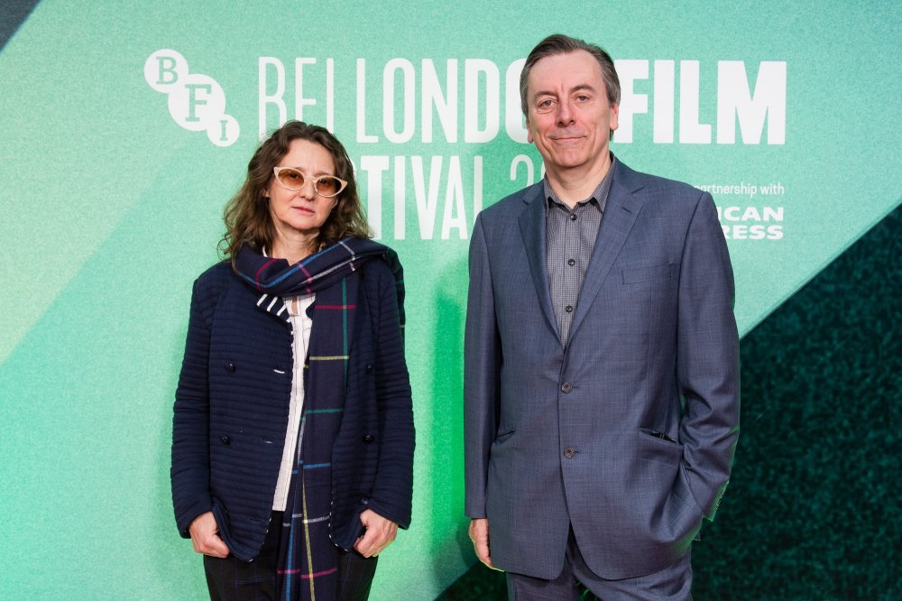 Lucrecia Martel and Nick James on the red carpet for the Sight &amp; Sound London Film Festival gala premiere of Zama (2017)
