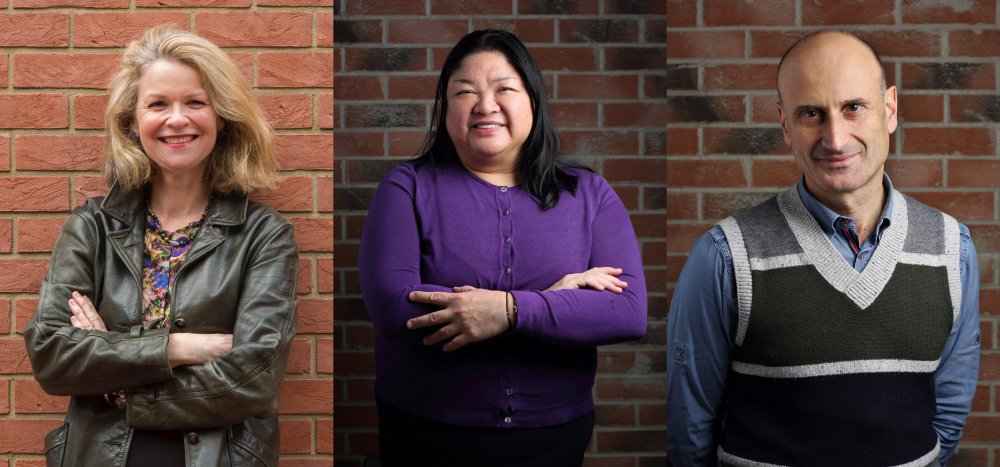 Sheffield Doc/Fest CEO and Festival Director Elizabeth McIntyre (left), Director of Programming &amp; Industry Engagement Claire Aguilar (centre) and Curator, Alternate Realities Mark Atkin (right)