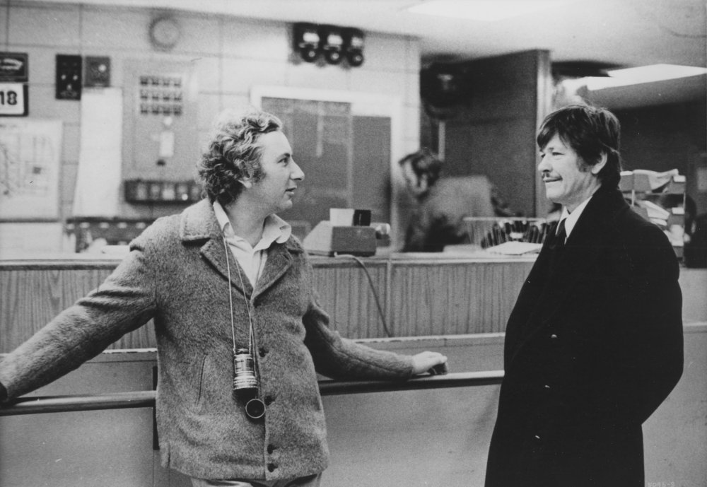 Michael Winner on the set of Death Wish (1974) with Charles Bronson