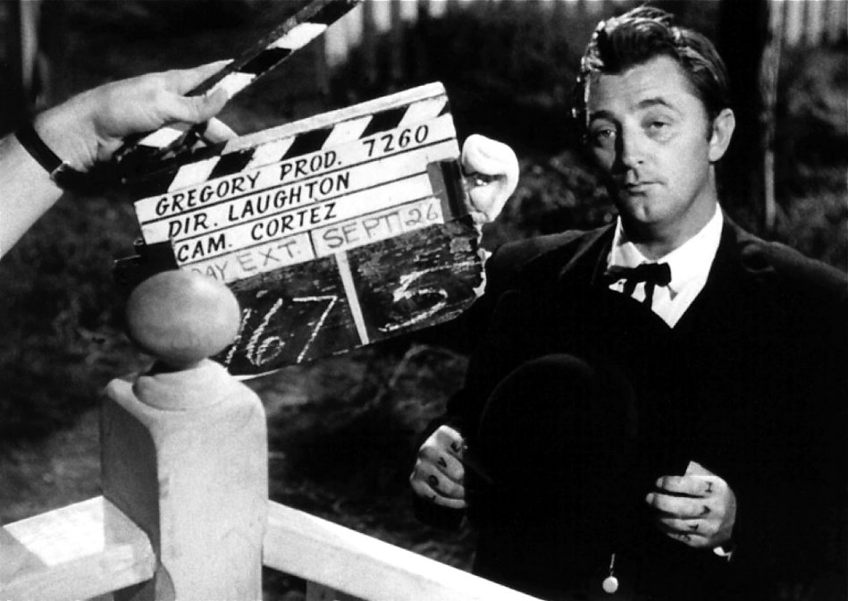 With the snap of that clapperboard, actor Robert Mitchum will transform into psychotic, self-styled preacher Harry Powell for a scene of crackling menace in Charles Laughton&amp;#8217;s visionary 1955 fable The Night of the Hunter.