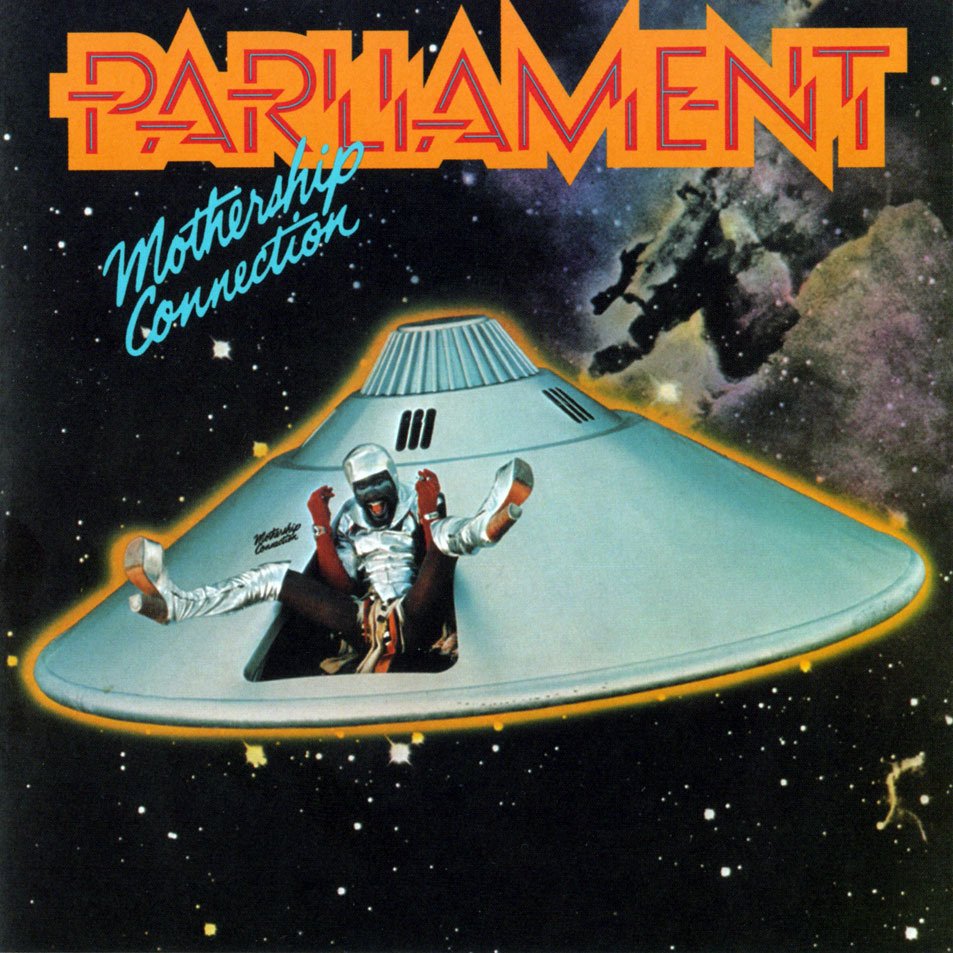 The cover of Parliament&#039;s 1975 album Mothership Connection