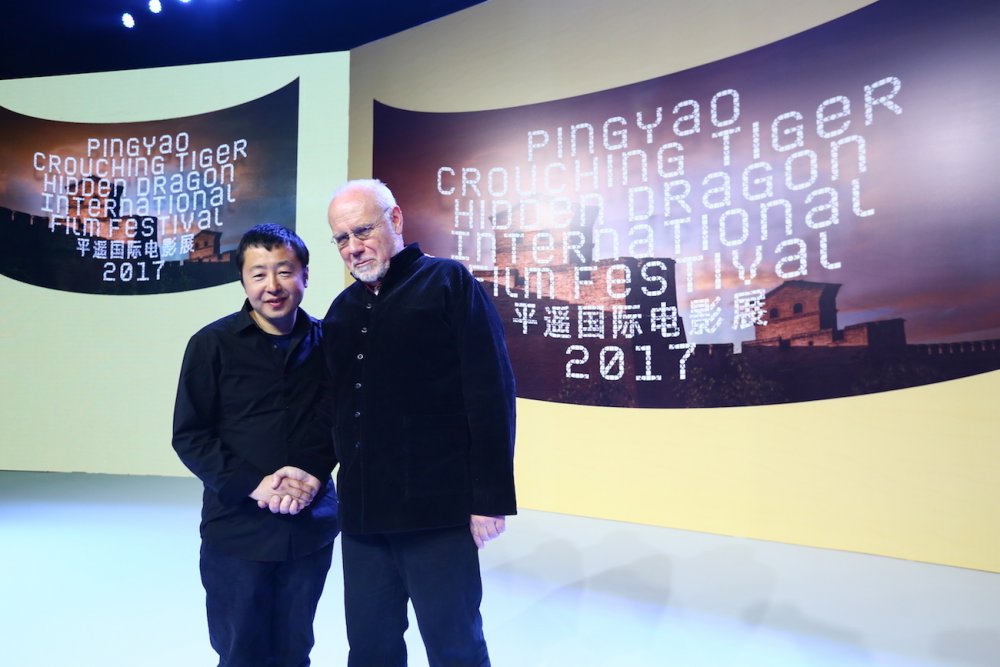 Founder Jia Zhangke and artistic director Marco Mueller at the Pingyao International Film Festival