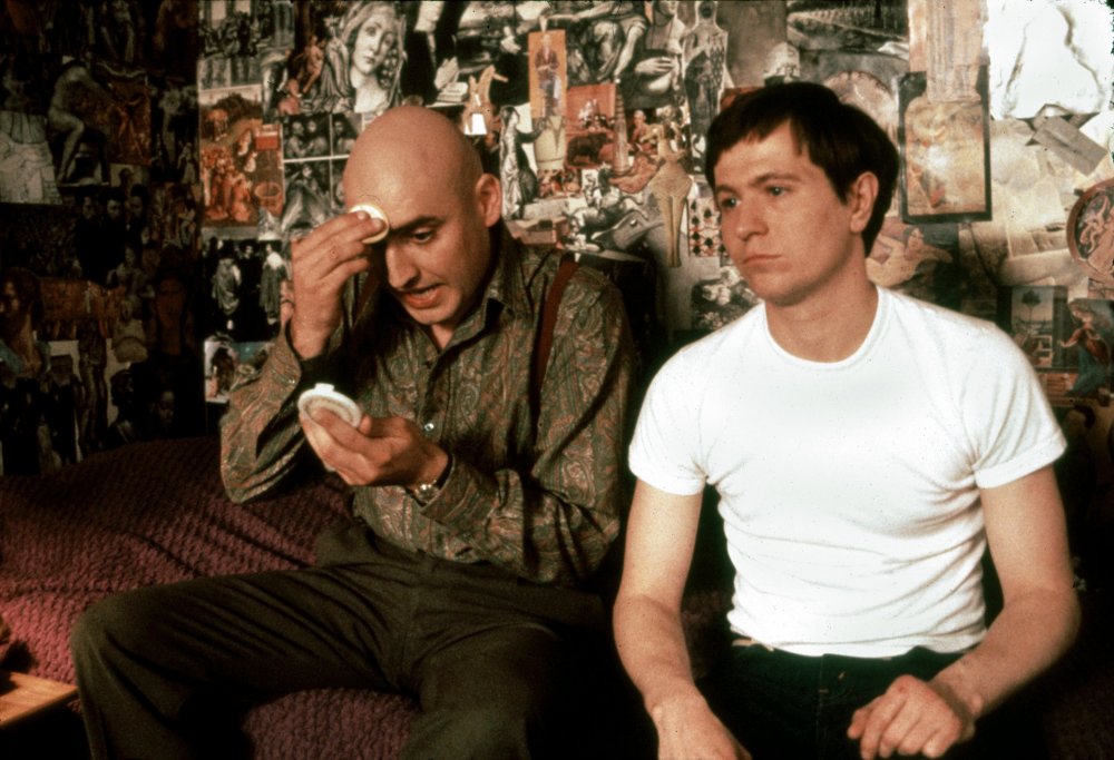 Alfred Molina as Kenneth Halliwell and Gary Oldman as Joe Orton in Stephen Frears&amp;rsquo; Prick up Your Ears