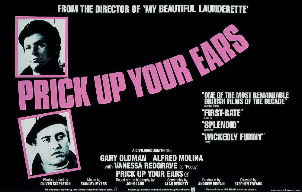 The UK poster for Prick up Your Ears (1987)