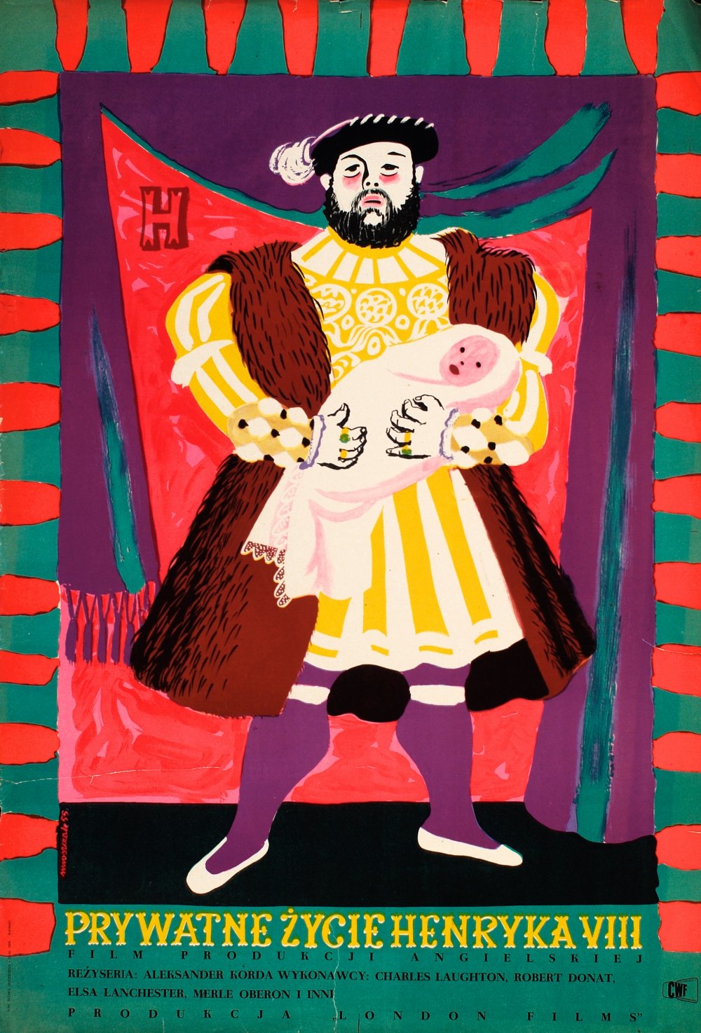 Poster for The Private Life of Henry VIII (1933) by Jozef Mroszcak
