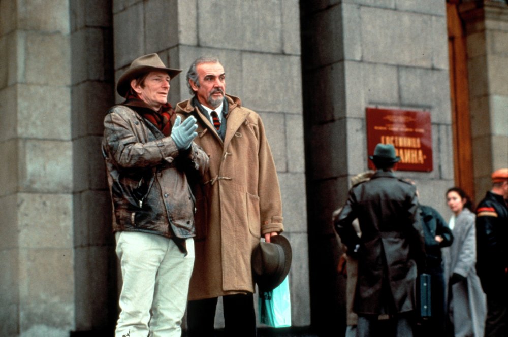 Fred Schepisi directing Sean Connery on the set of The Russia House (1990)