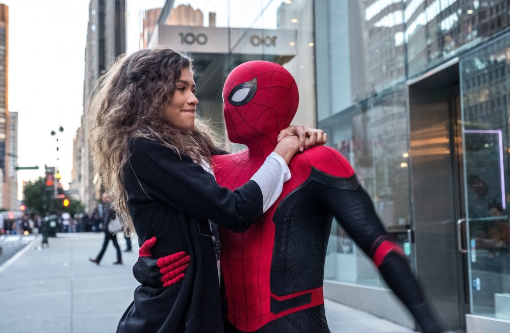 Zendaya as MJ and Tom Holland as Peter Parker in Spider-Man: Far from Home